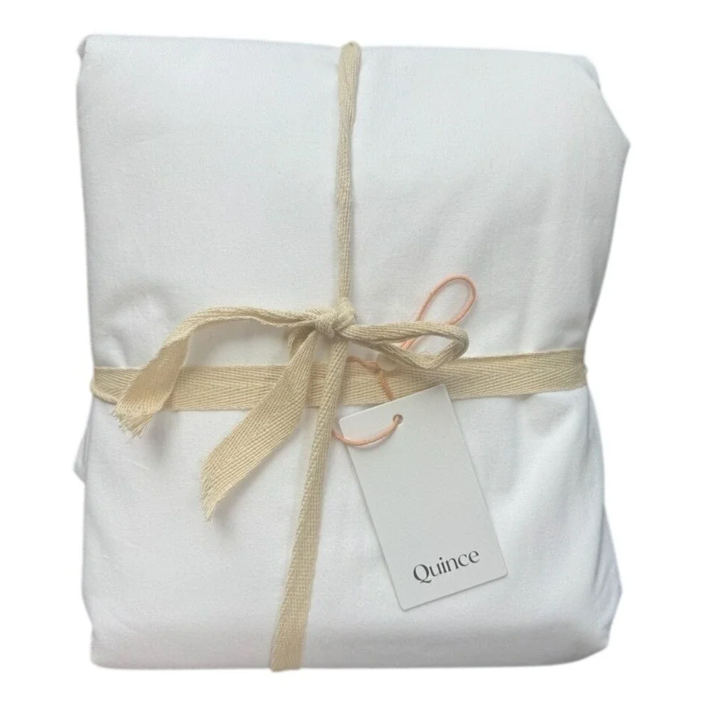 Quince Duvet Cover Full/Queen White 100% Organic Cotton Bedding NWT